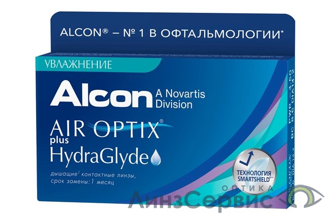 картинка Контактные линзы ALCON Air Optix Plus HydraGlyde -3.25 кривизна 8.6 от магазина ЛинзСервис